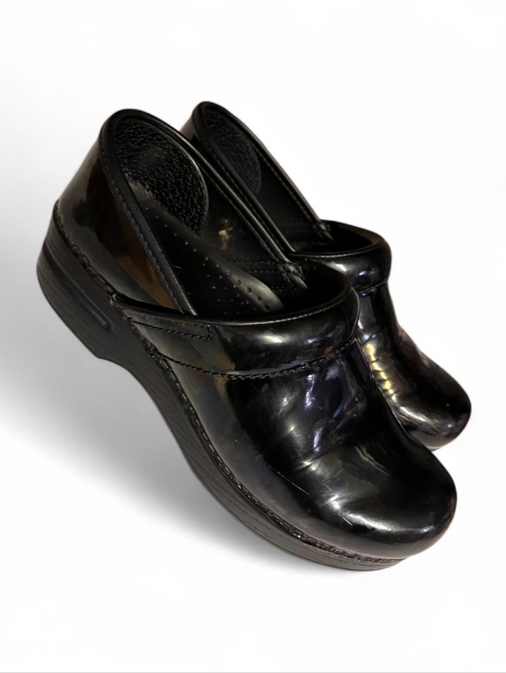 Dansko Iridescent Black Clog with Rainbow Sheen - Picture 2 of 4